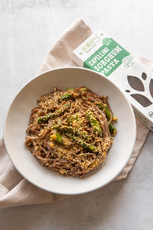 Creamy Miso & Asparagus Pasta