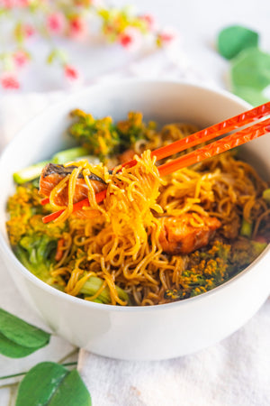 Teriyaki Salmon Noodles