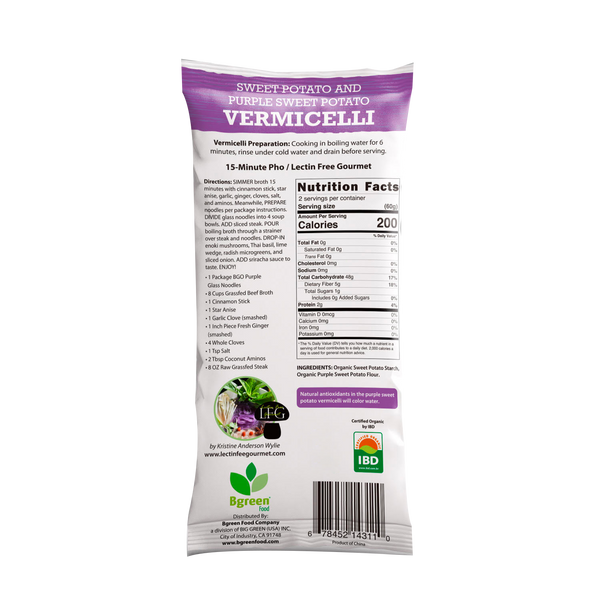 Organic Sweet Potato & Purple Yam Vermicelli