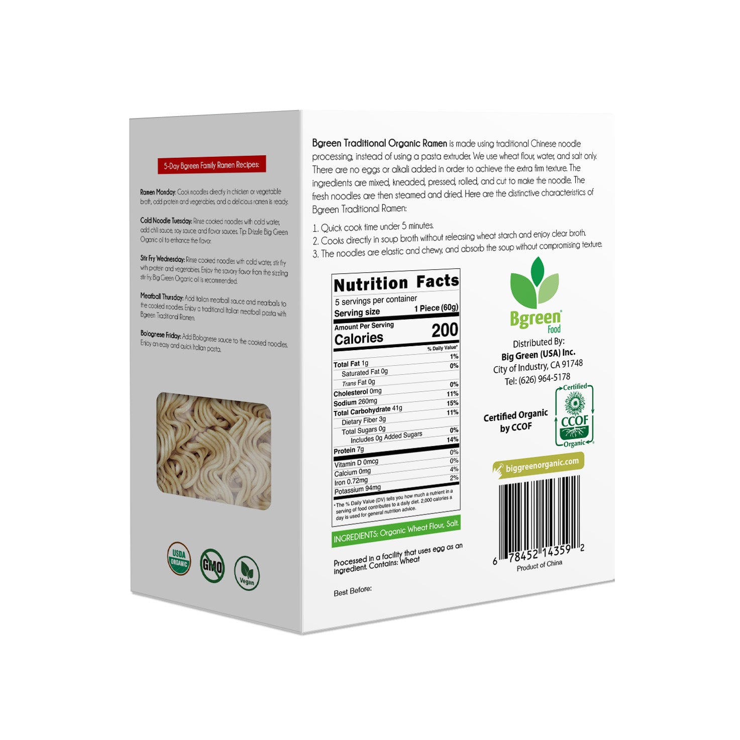 Organic Traditional Ramen – Big Green Organic Food